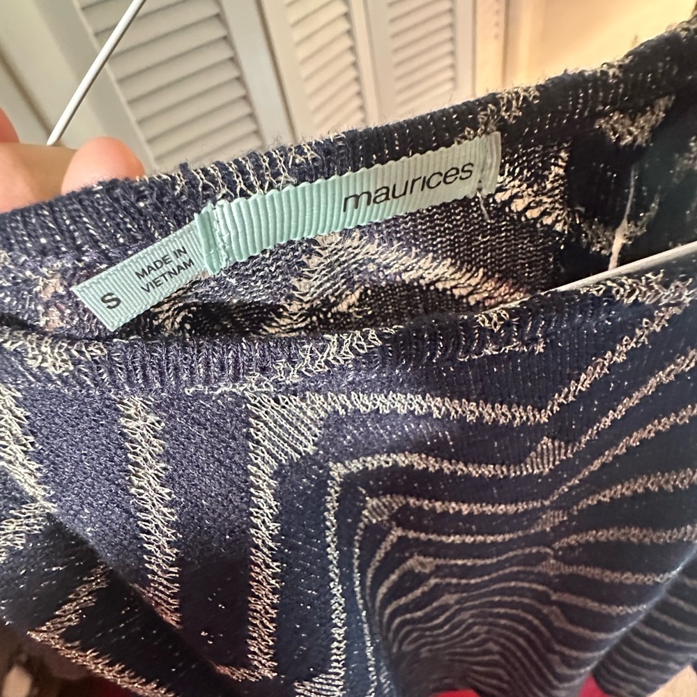 Maurices Black and White Geometric Sweater - Picture 4 of 4